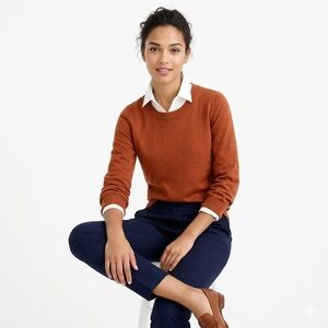J. Crew Tippi 100% Merino Wool Crewneck Sweater Rust Women’s Medium
